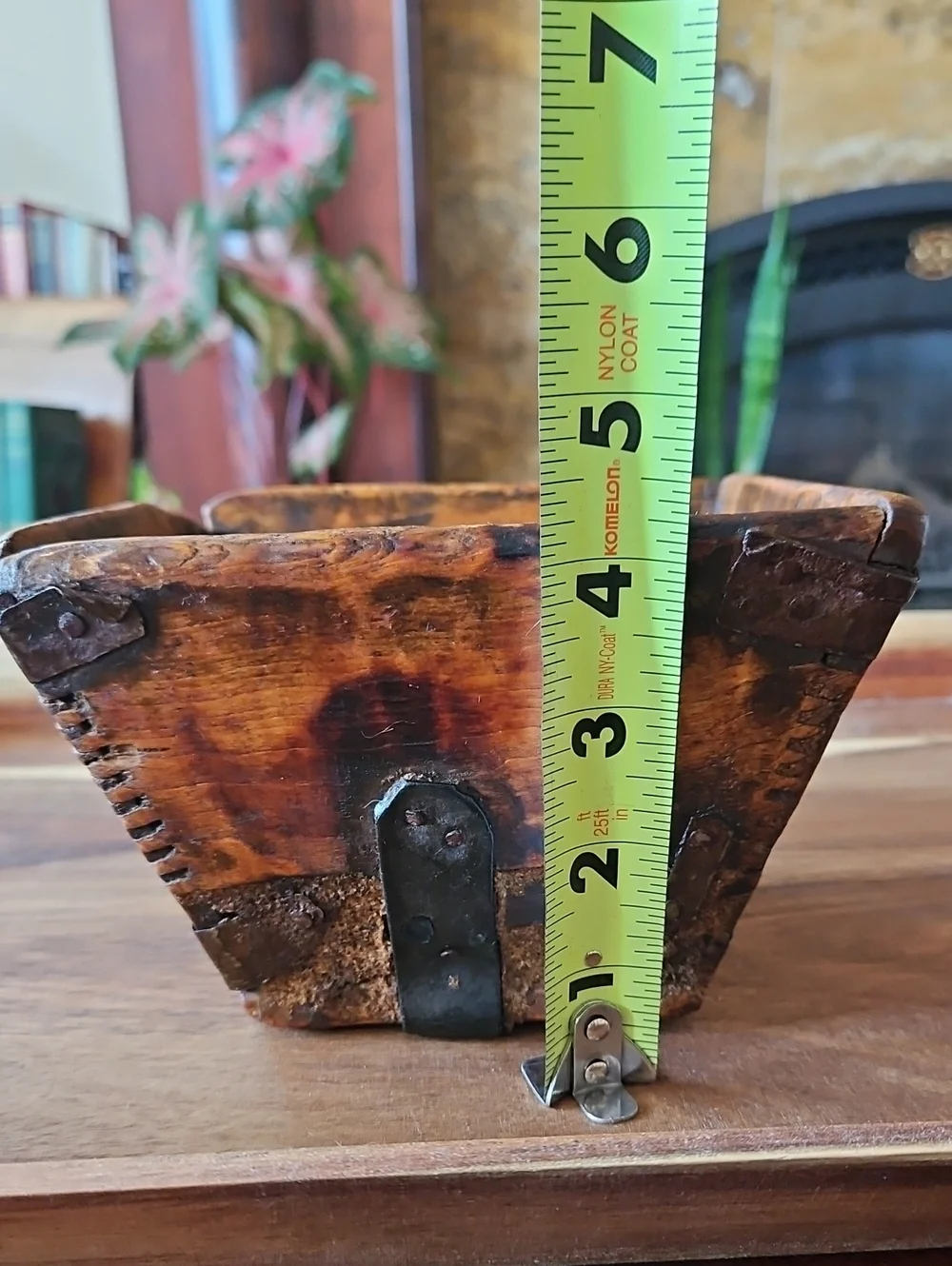 Antique Asian Wooden Rice Measure Box - Primitive Wabi-Sabi Distressed